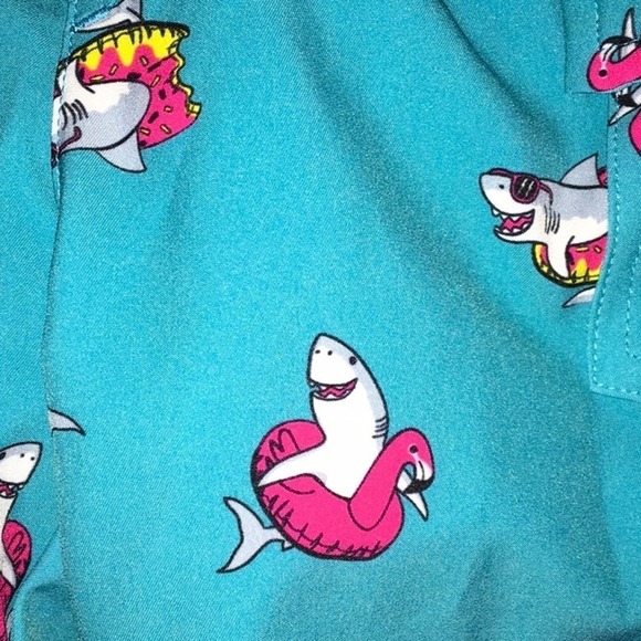 Sovereign Code Teal Pool Shark Swimming Trunks Boys Size 4 New Without Tags - Picture 3 of 6